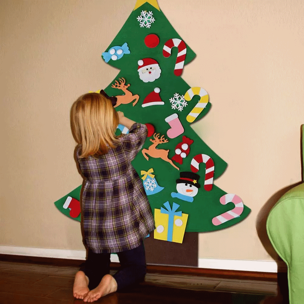 Παιδικό Χριστουγεννιάτικο Δέντρο από Τσόχα-3-μιν